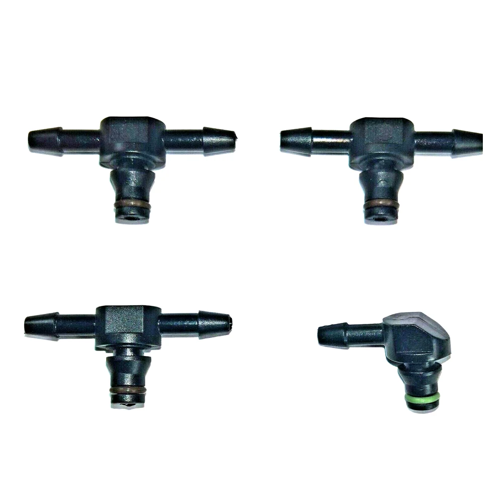 For Bosch 110 4Pcs Common Rail Diesel Fuel Injector Return Pipe Connector Leak Off T Pipe L Pipe Injector Accessory Parts