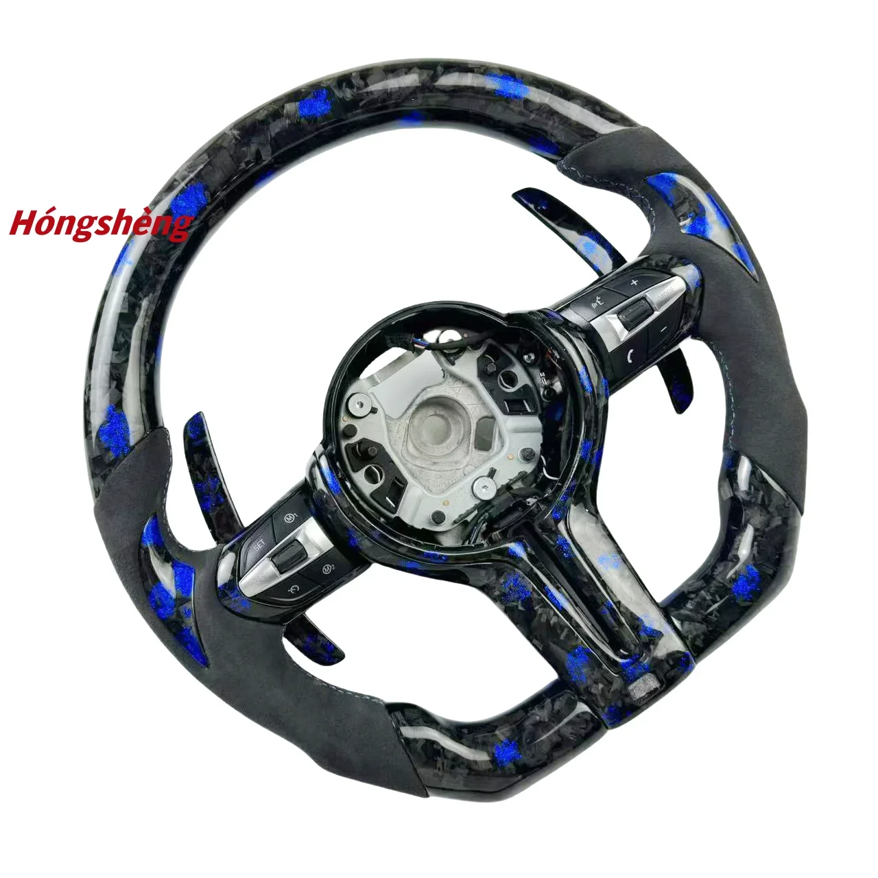 Custom blue forged carbon fiber steering wheel motion design for B M3 F10 F20 F30 F11 F07 F18 F90 F12 F06 F13