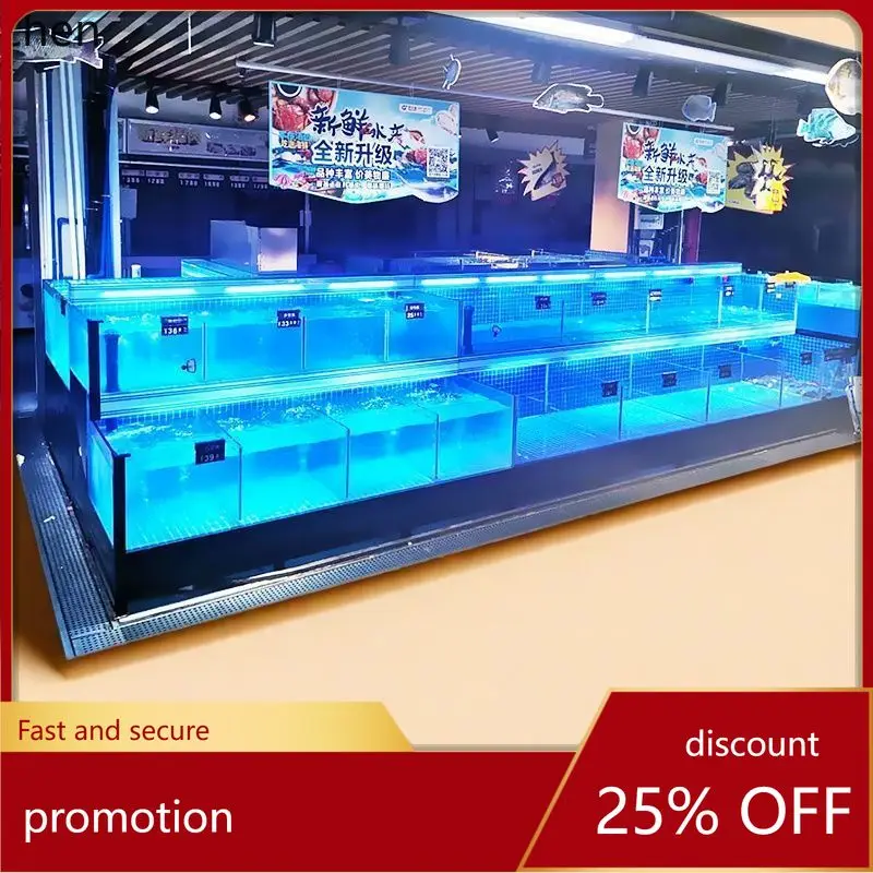 ZML Mobile Seafood Tank Pool Restaurant Dual Temperature Control Aquarium Installation-Free Commercial Fish Tank