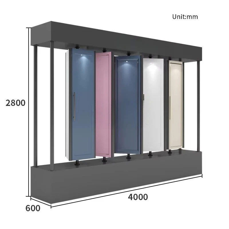 &c New Arrival Customized Wall Mounted 360 Degree Rotating Displays Cabinet Door Display Stand for Showroom Boya Display ISO9001