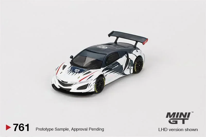 

MINI GT 1:64 NSX GT3 EVO AlphaTauri Yuki Tsunoda 2023, литая под давлением модель автомобиля