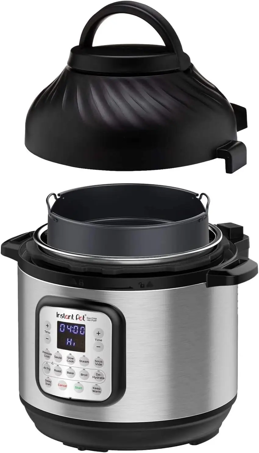 11-in-1 Air Fryer and Electric Pressure Cooker Combo with Multicooker Lids that Air Fries, Steams, Slow Cooks, Sautés,6 Quart