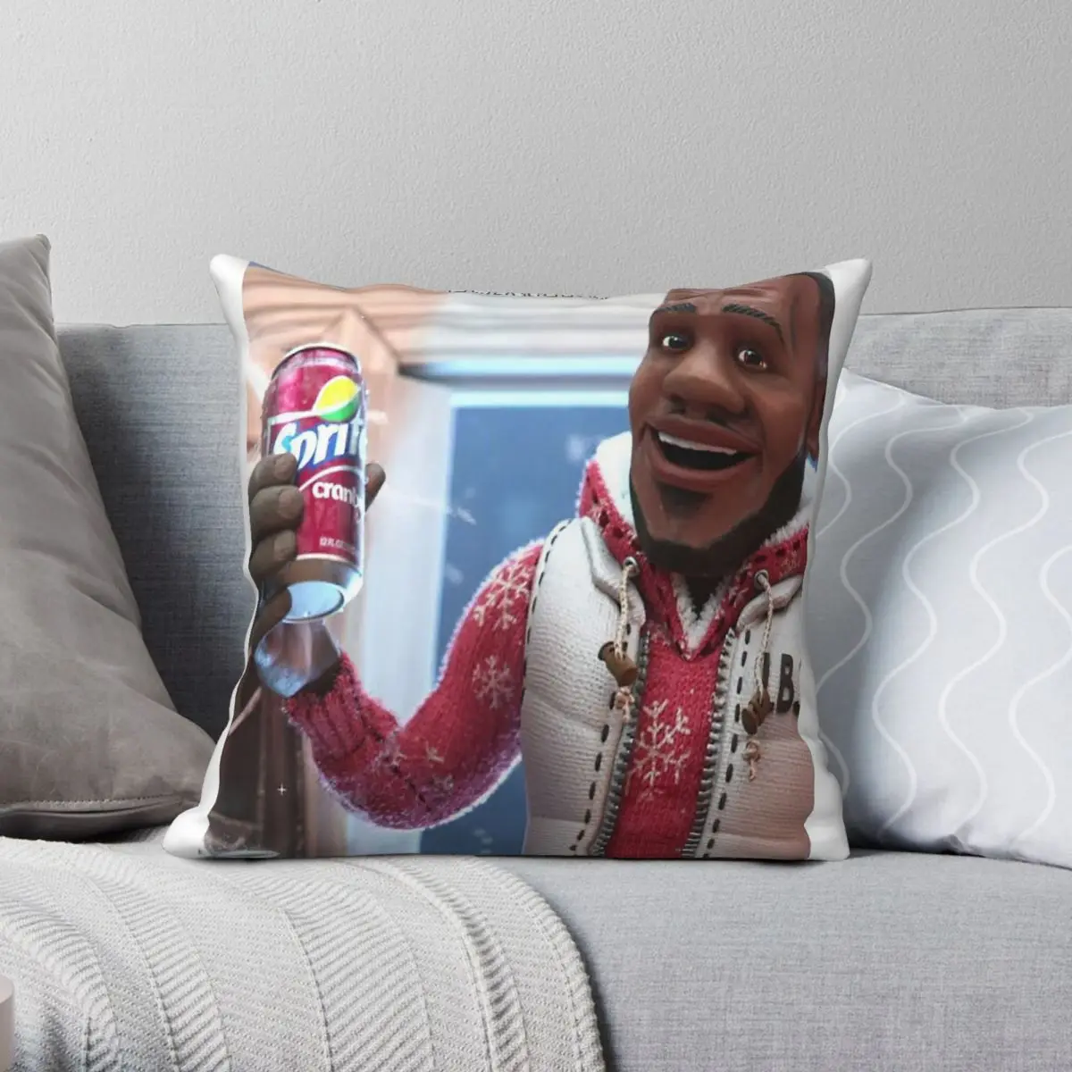 Sprite Cranberry Wanna Square Pillowcase Polyester Linen Velvet Printed Zip Decorative Throw Pillow Case Room Cushion Cover