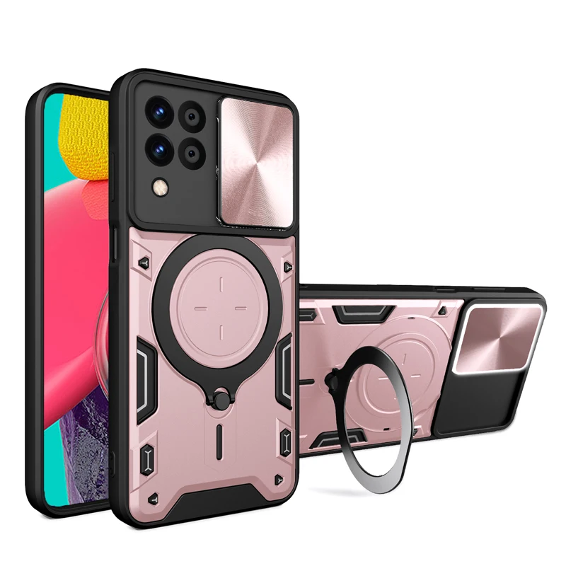 Back Cover For Samsung Galaxy A23 A24 A25 A26 A32 A33 A34 A35 A36 A37 Case Slide Window Camera Protection Armor Phone Cases