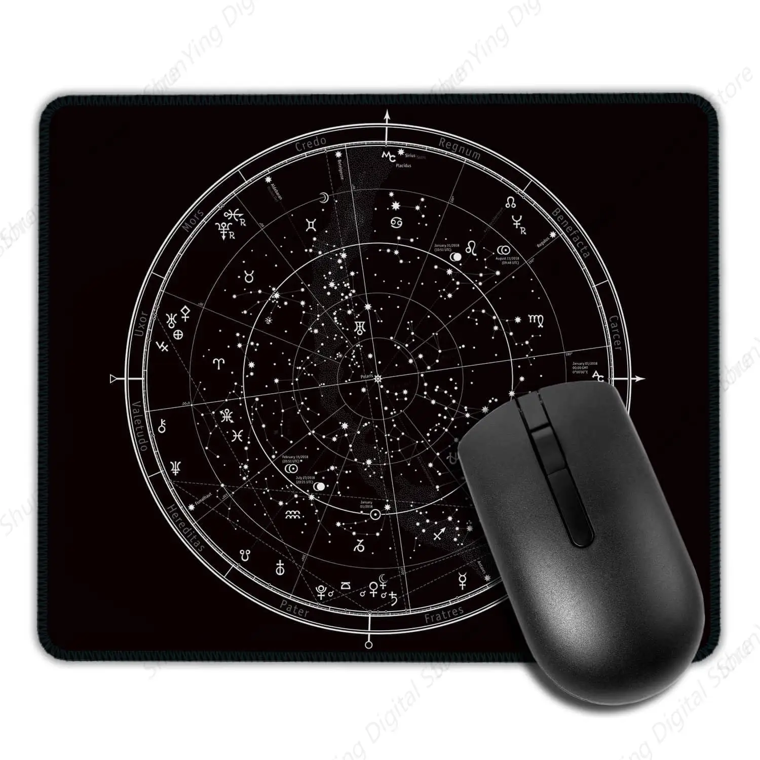 

Astrology Chart Square Mouse Pad With Anti Slip Rubber Durable And Suitable For Gaming Work Office Laptop Mouse Pad