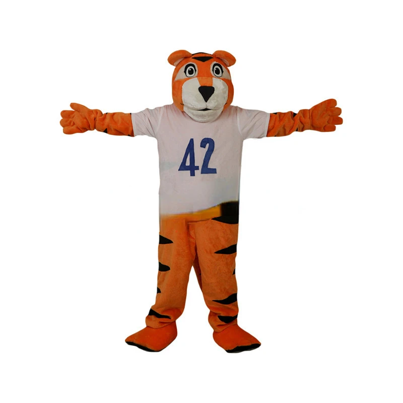 Tiger Mascot Fursuit Costumes Sports Cartoon Mascot Walking Puppet Animal Costumes