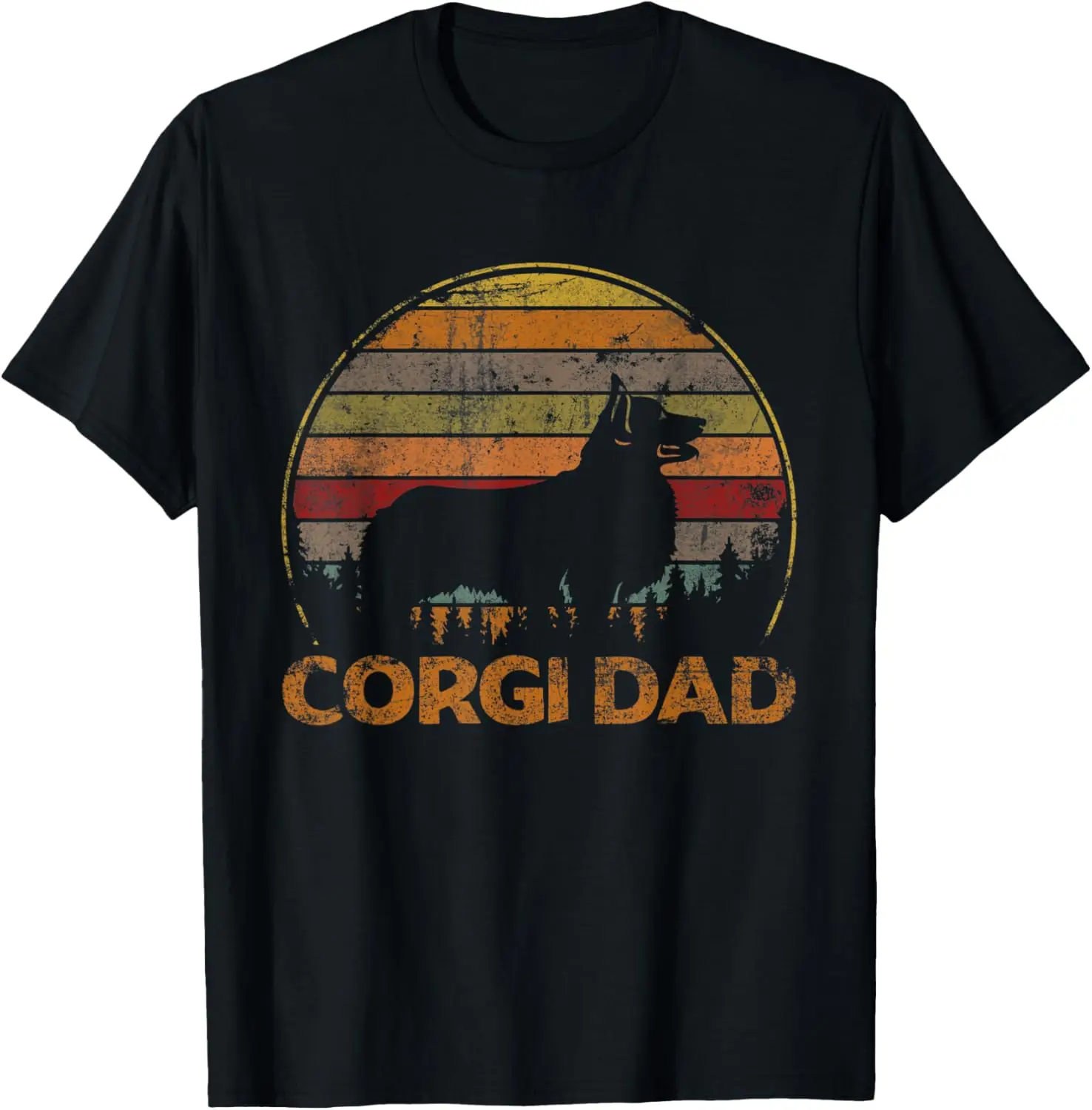 

Новая футболка - винтажная футболка с собакой корги и папой в стиле ретро для собак на День отца