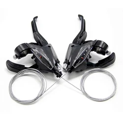 3x7 21 Speed Bicycle Shifter Levers Brake Cycling Disc Handle Brake Levers With Shift Cable Bike Accessories For Road Bike MTB