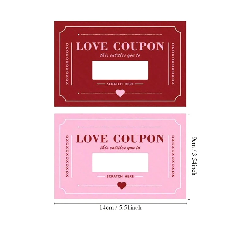 Scratch-Off Love Coupons, 20 Pieces, DIY Valentine's Day Love Coupons, Creative Birthday Gifts For Boyfriends view 5