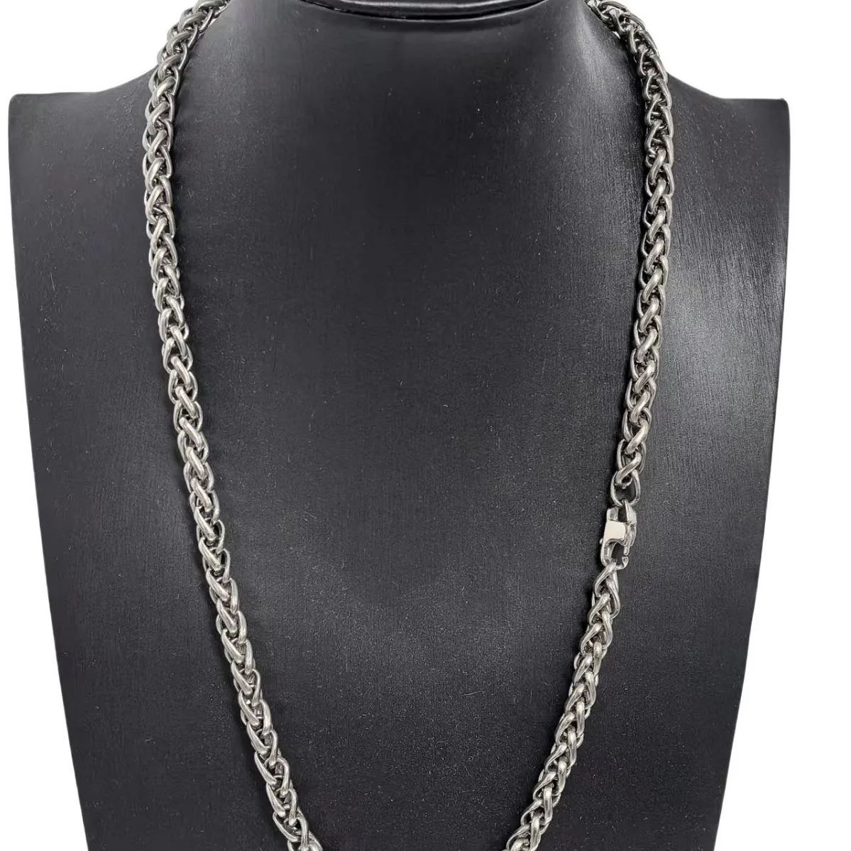 New TA1 Pure Titanium Keel Link Necklace Bracelet for Men Retro Rope Twist Chain Wheat Personalized Men And Women Sweater Chain