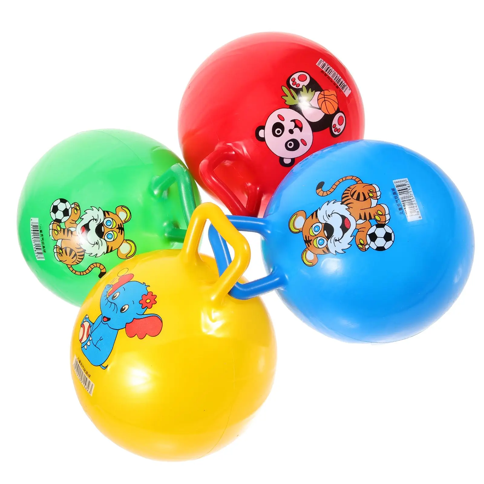 

4Pcs Inflatable Fitness Ball Bouncing Hop Balls Kids Toy Outdoor Game Jumping Training Hopping Child Safe Premium Material Bone