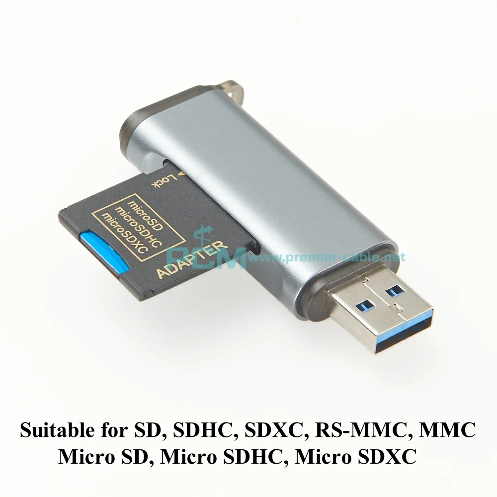 5G High-Speed USB 3.0 Card Reader, USB-A SD/TF Card Reader, USB 3.0 OTG Memory Adapter for SD/Micro SD/SDHC/SDXC/Micro SDXC