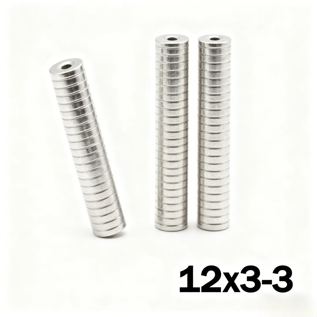 12x3-3mm Super Strong Magnet N35 Round With Holes Magnetic NdFeB Neodymium Magnet Powerful Disc imanes Refrigerator Magnets
