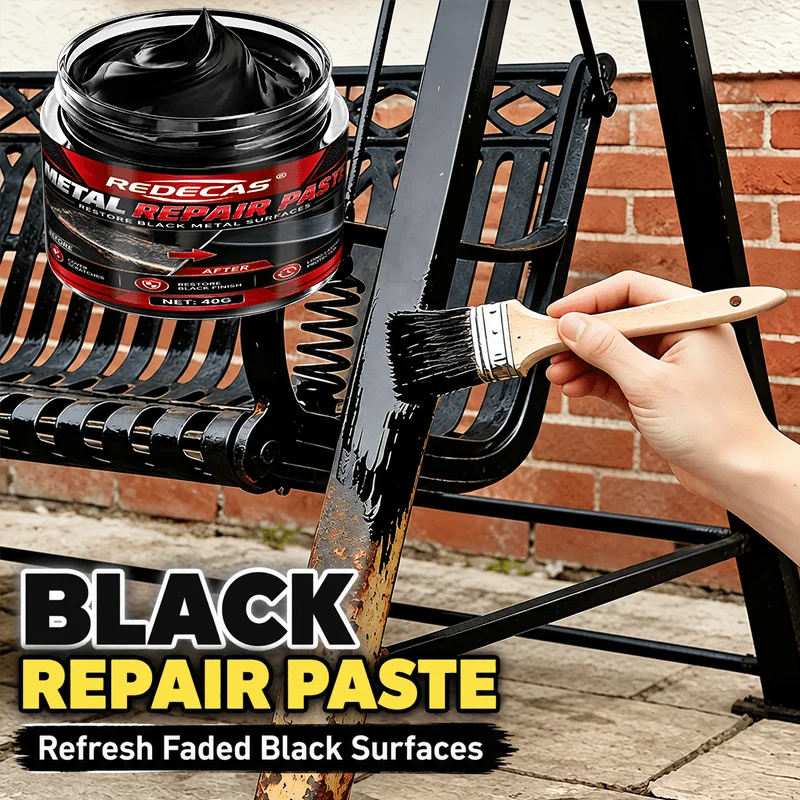 Wrought Iron Black Repair Paste, Anti-Peel Anti-Rust, Fast Dry Scratch Resistant, Strong Adhesion, Furniture Tables Chairs Doors