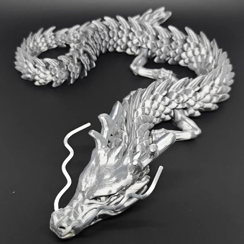 60CM 3D Printed Gem Dragon Crystal Fidget Toy Rotatable Articulated Dragon Gift for Kids with ADHD Perfect for Birthdays