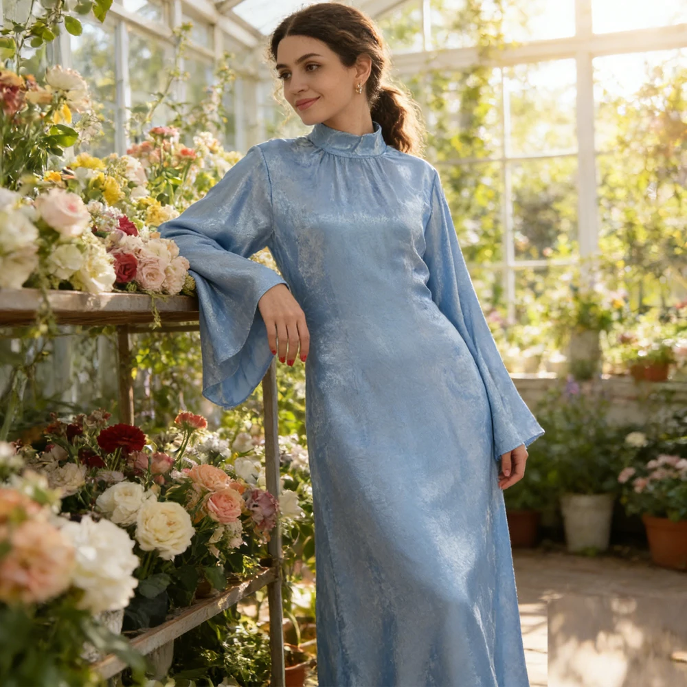 

Shiny Abaya Dubai Luxury Eid Muslim Dress Abayas for Women Kaftan Kebaya Caftan Marocain Femme Vestidos Musulmane Islam Jalabiya