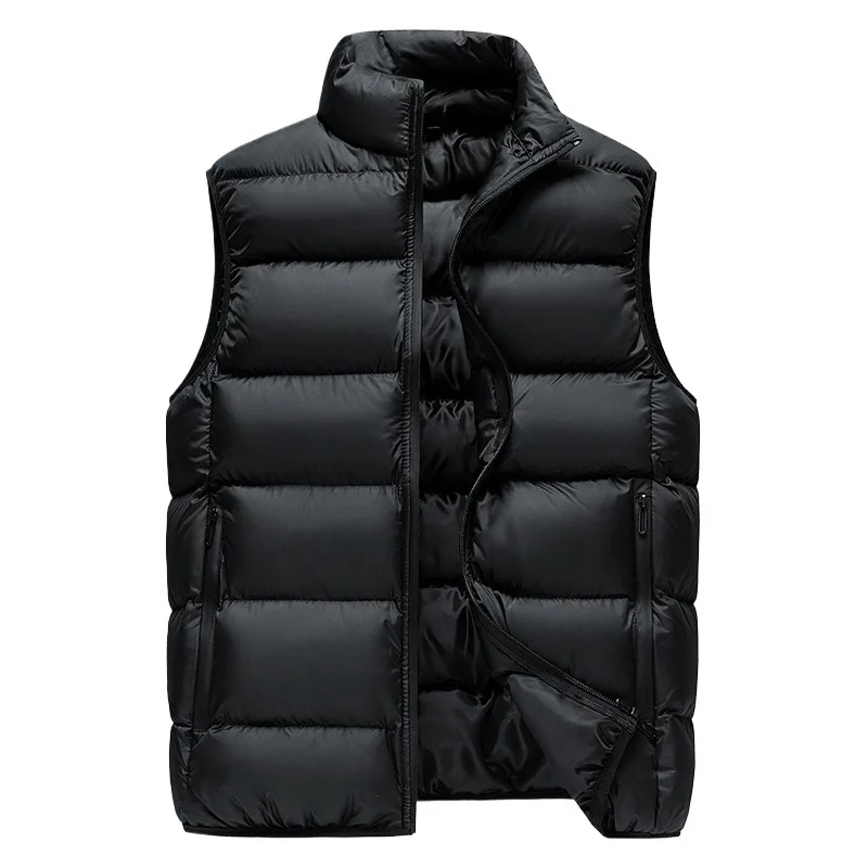 Mens New Autumn  Winter Down Cotton Vest Casual Sports Style Thickened Warm Outerwear Gilet