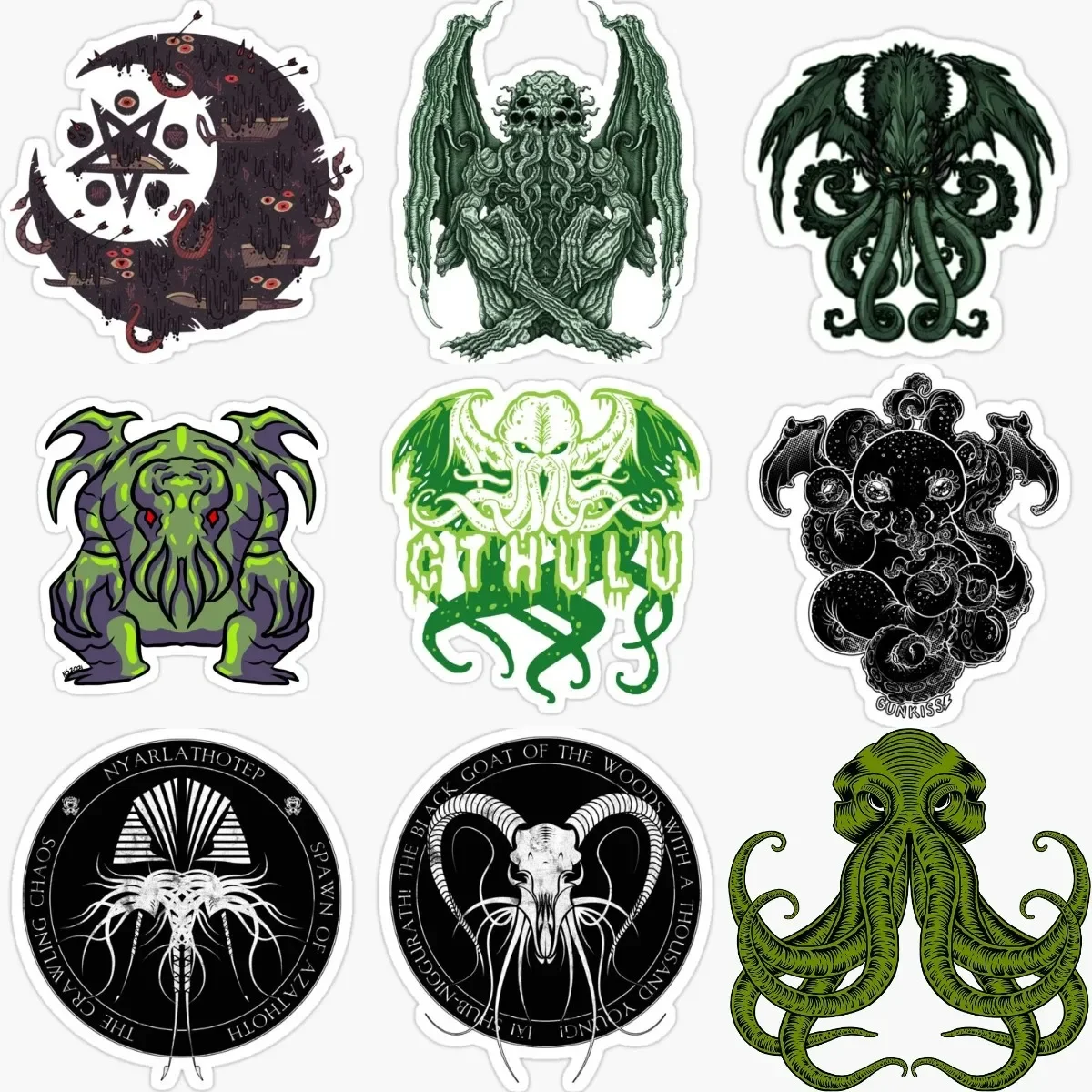 

Cthulhu Great Old Ones Octopus Creative PVC Sticker for Decorate Wall Fridge Car Van Window Helmet Bumper Motorcycle Decal