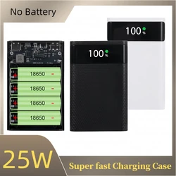 No batteries 18650 Battery DIY Power Bank Case Charge Storage Box 5V Dual USB Type C Holder PD QC3.0 Quick Charge For SmartPhone