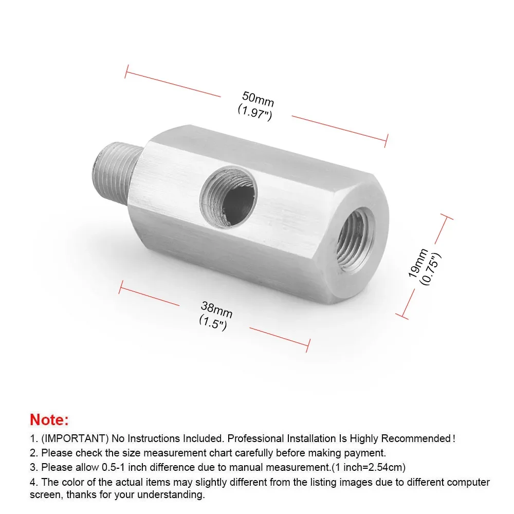 1pc Car Oil Pressure Sensor Steel Side Hole 1/8 