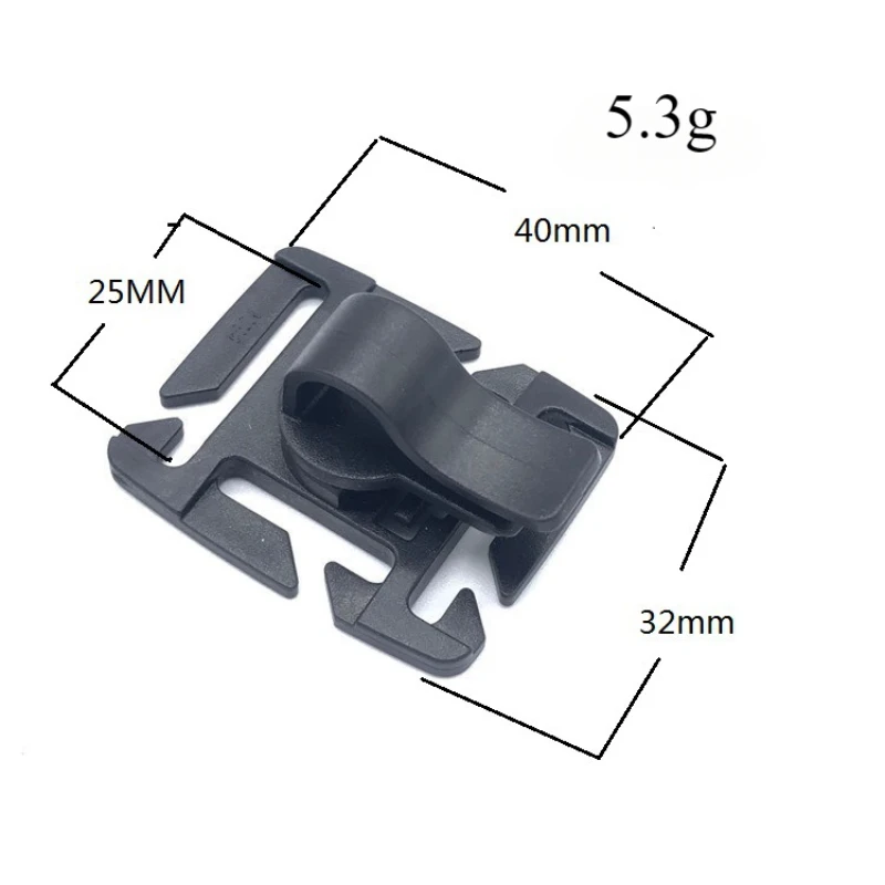 คลิปหนีบท่อเครื่องดื่มแบบหมุนได้ 2 ชิ้น สำหรับสายรัด Molle ใช้กับถุงน้ำดื่ม สายรัด Molle รองรับ 2 ชิ้น
