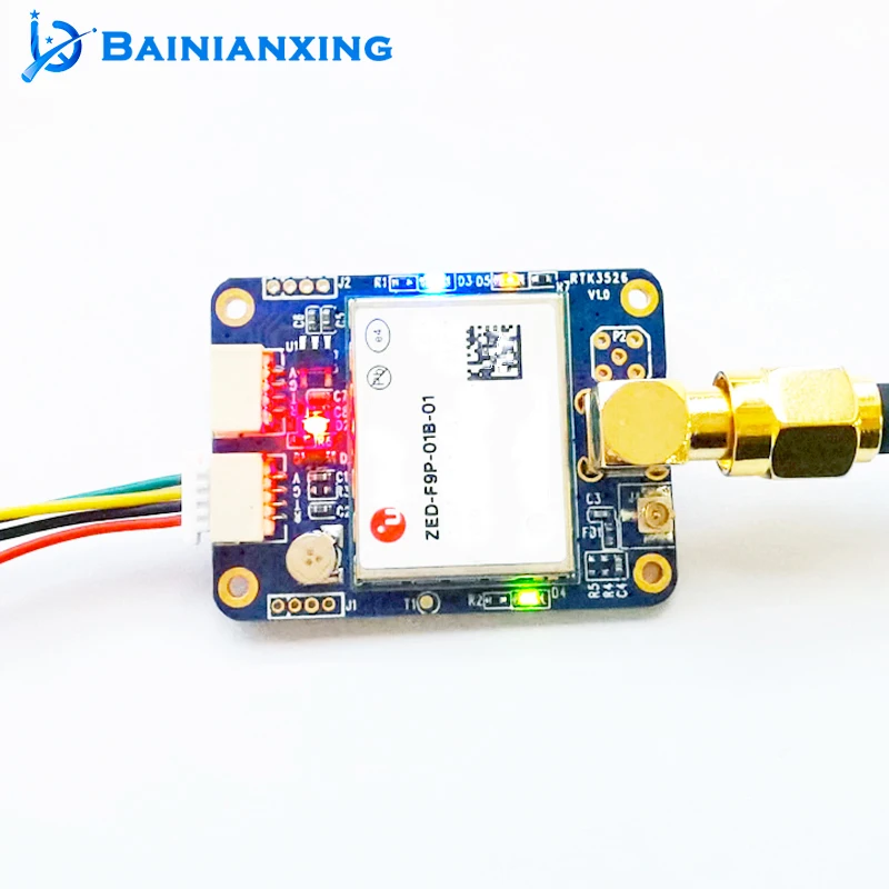 BNX-F9P RTK GPS GNSS Module ZED-F9P High Precision Board And Helix Antenna For Centimeter Level Application