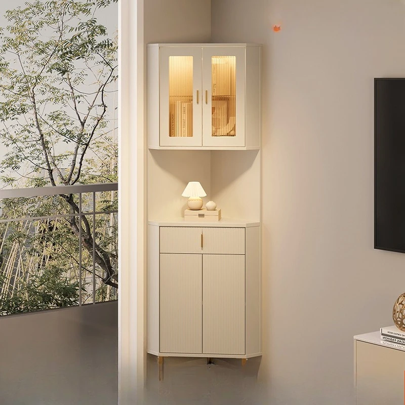 

Cabinet Corner Living Room Triangle Dining Room Cabinet Cream Small Storage