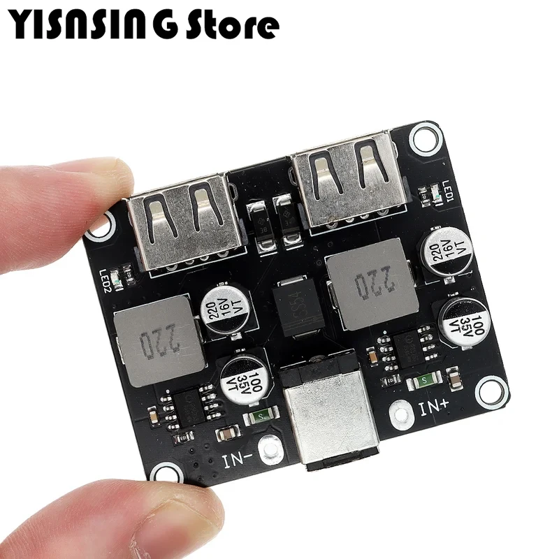 KC24 QC3.0 QC2.0 USB DC-DC Buck Converter Charging Step Down Module 6-32V 9V 12V 24V to Fast Quick Charger Circuit Board 5V