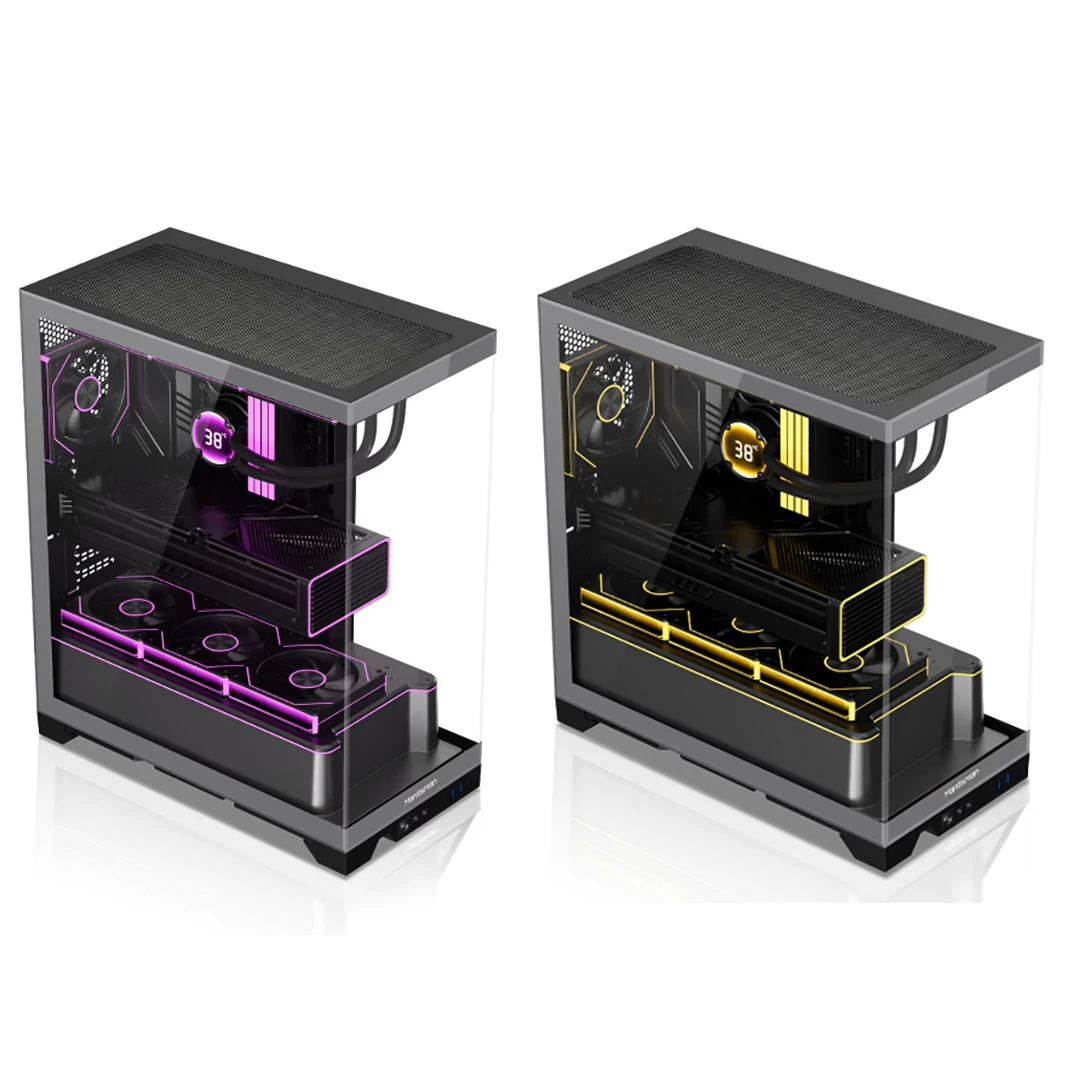 

Antisman Star Core Gaming Desktop Computer Case 360 Water Cooling Support Three-Sided Glass View for Sea-View Design