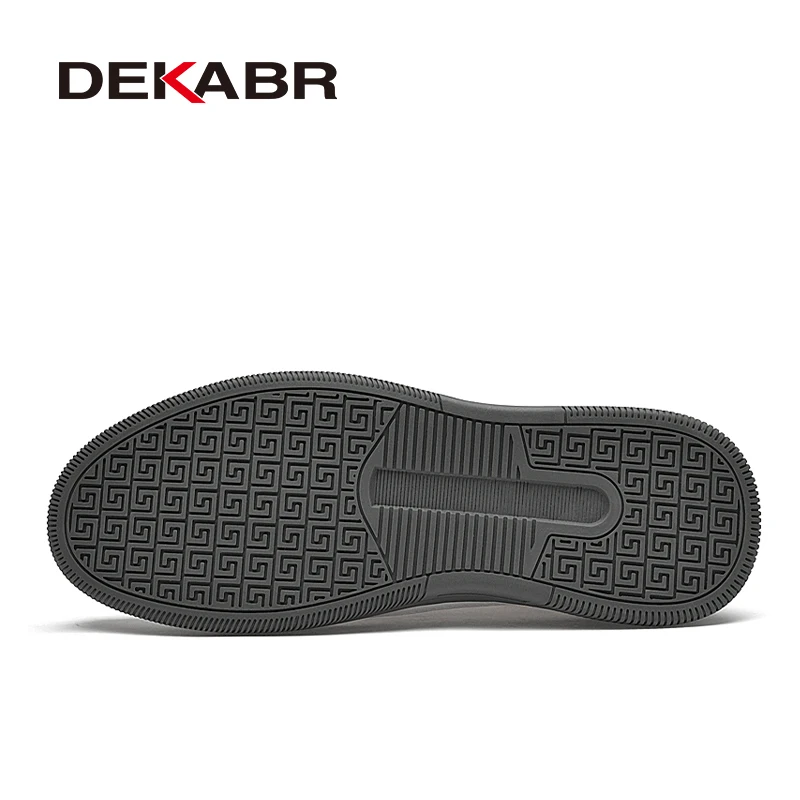 DEKABR Fashion Men Casual Shoes Lightweight Driving Shoes Genuine Leather Breathable Men\'s Flats Shoes Walking For Men