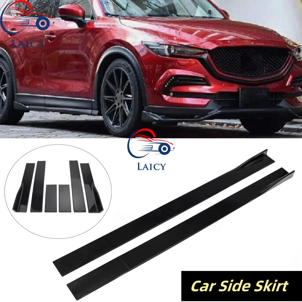 

LAICY For M-azda CX3 CX-30 CX-50 CX9 86.6'' Side Skirt Splitter Spoiler Lip Rocker Panel Extensions Body Kit Car Bumpers Black