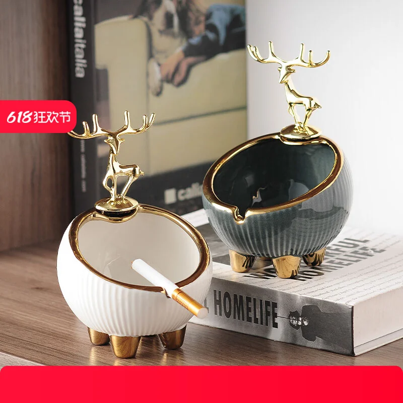 

Creative ashtray ins style personality trend home living room decoration Nordic light luxury office desktop ornament