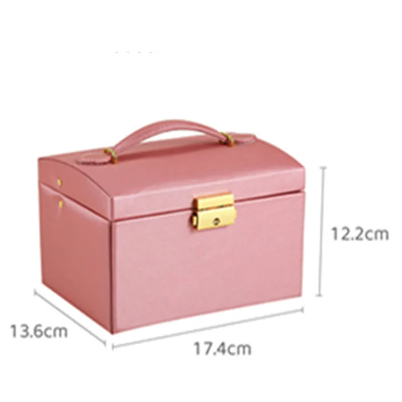 Fashion Design Leather Jewelry Box Jewelry Case Jewelry Package Storage Large Space Jewelry Ring Necklace Bracelet Hot Selling