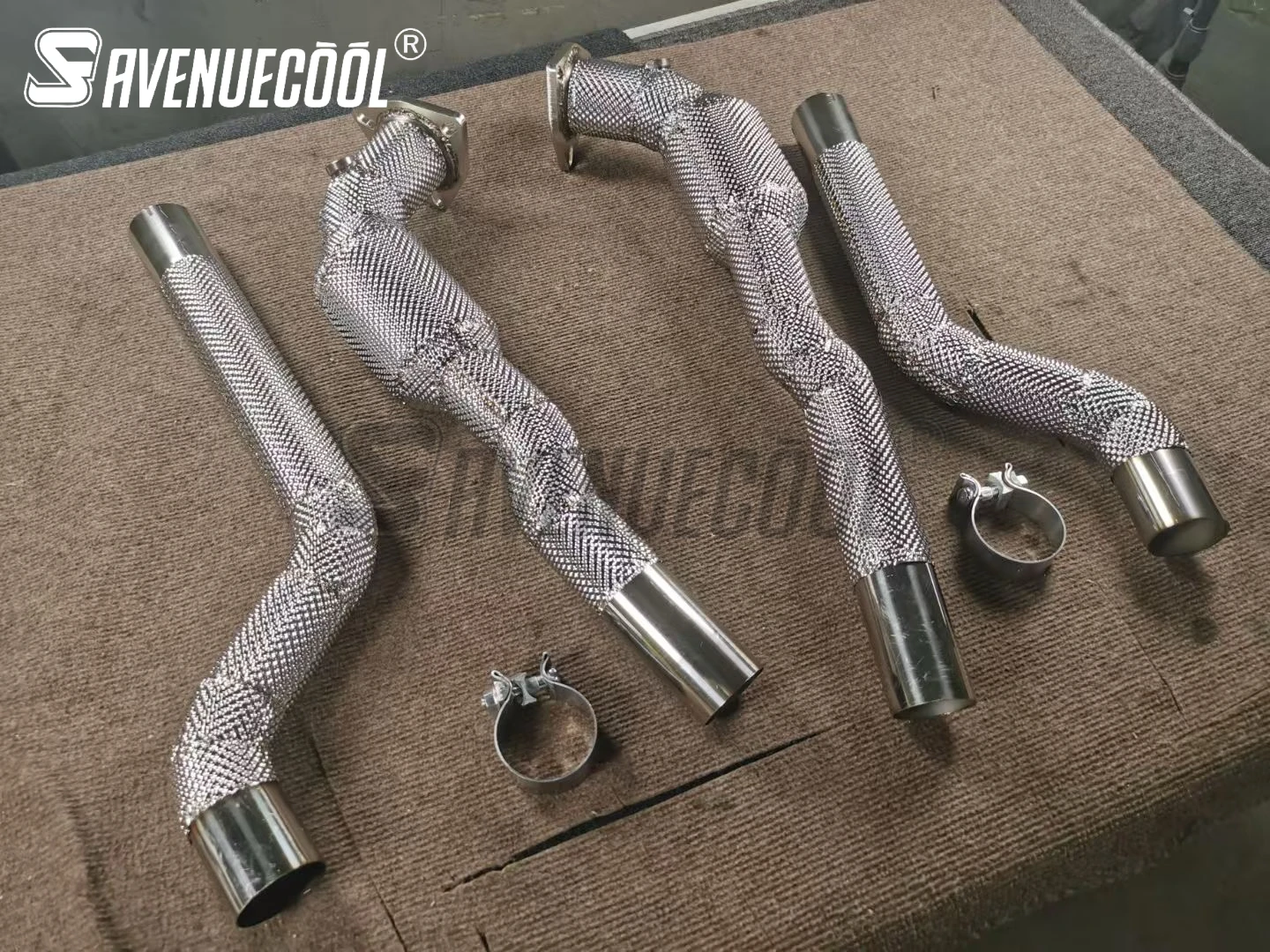 

AVENUECOOL Exhaust System High Performance Downpipe for MASERATI GT/GRAN TURISMO 4.2 2008-2023 With Heat Shield Racing Pipe