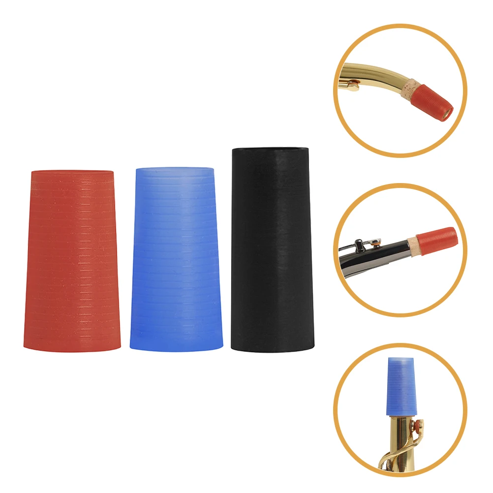 

3 Pcs Saxophone Protective Cover Parts Alto Accessories Silica Gel Tube Bundle Belt