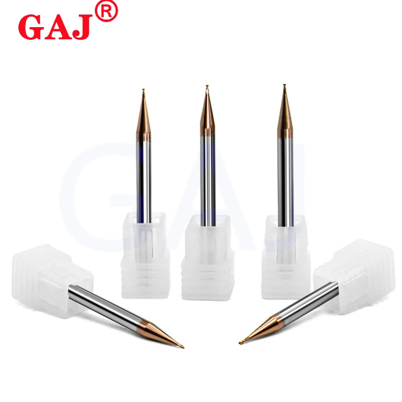 HRC55 D0.1-0.9 R0.05-R0.45 مايكرو 2 المزامير شقة نهاية مطحنة CNC راوتر بت 4 مللي متر عرقوب كربيد التنغستن نهاية مطحنة قاطعة المطحنة الصغيرة