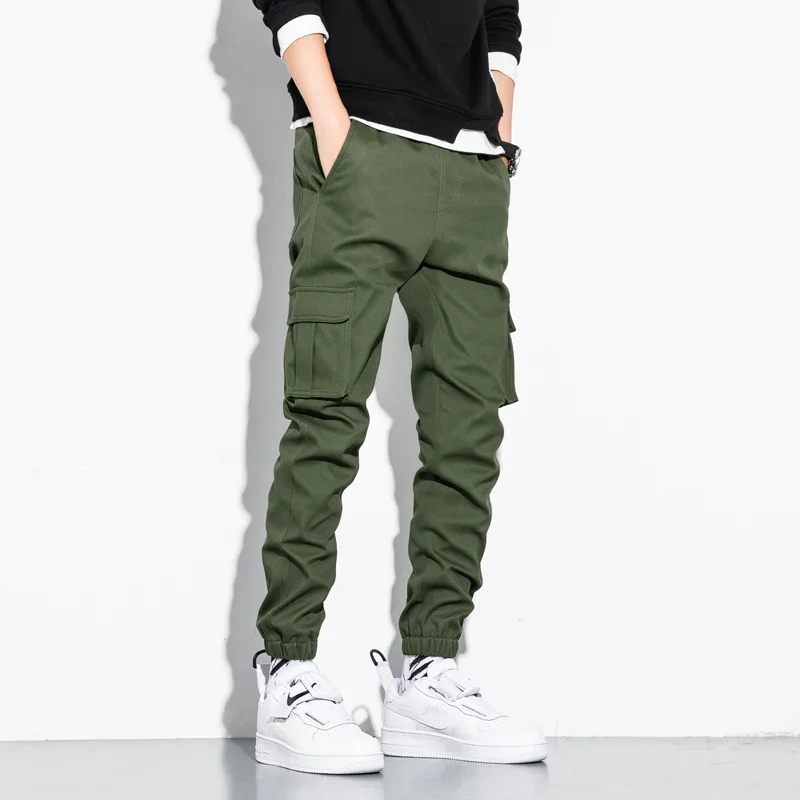 Spring and Autumn Men's Long Pants Outdoor Slim Fit Breathable 100% Cotton Windproof Bicycle Sports Pants Men's Casual Pants