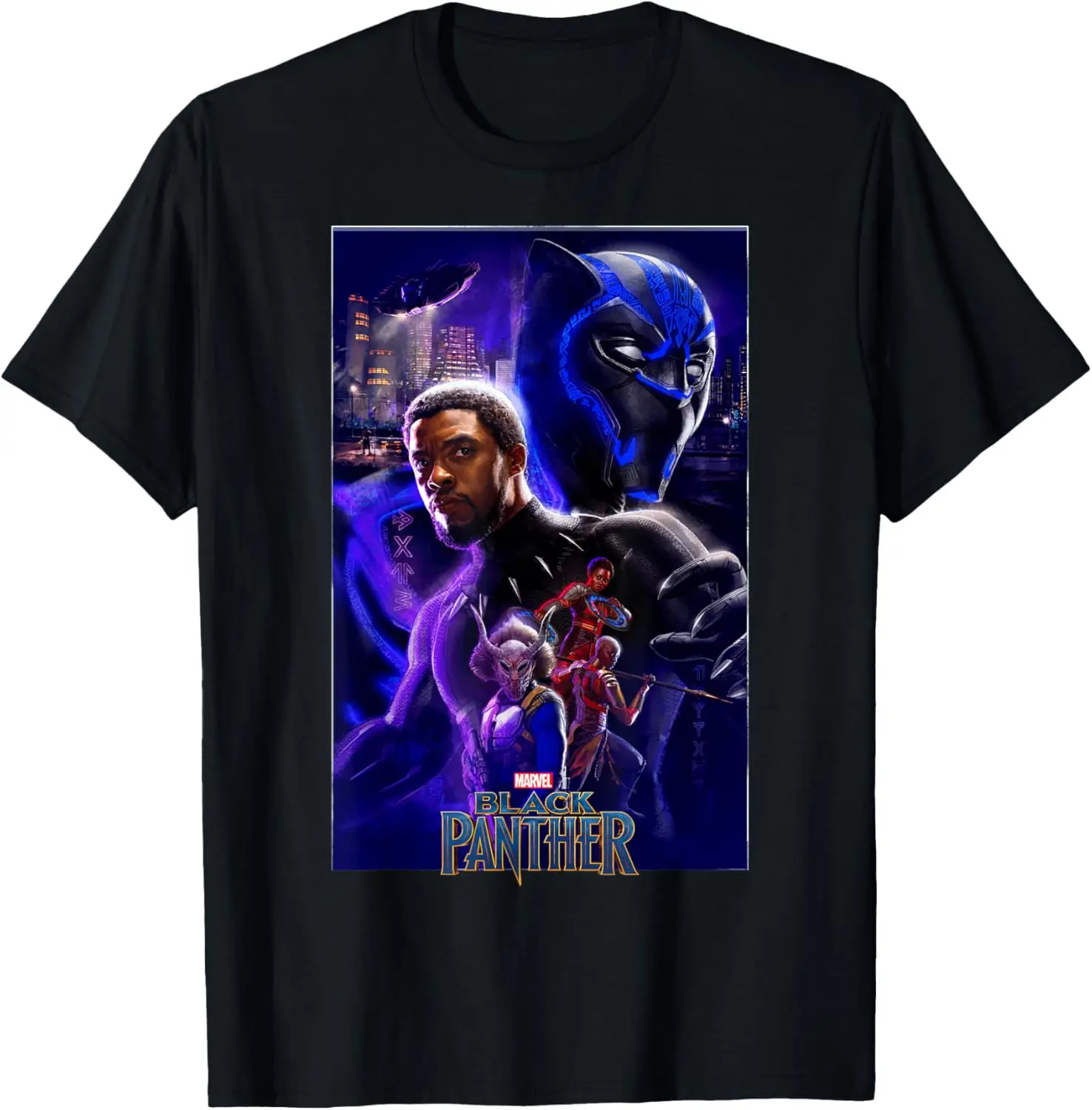 Marvel Black Panther Movie Wakanda Purple Poster T-Shirt T-Shirt