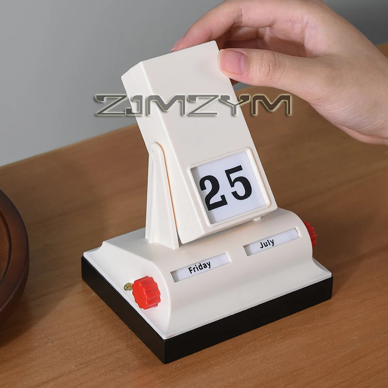 1Pc Flip Calendar Tabletop Ornament Decorative Desk Calendar Desktop Perpetual Calendar for Hotel Office Home Календарь