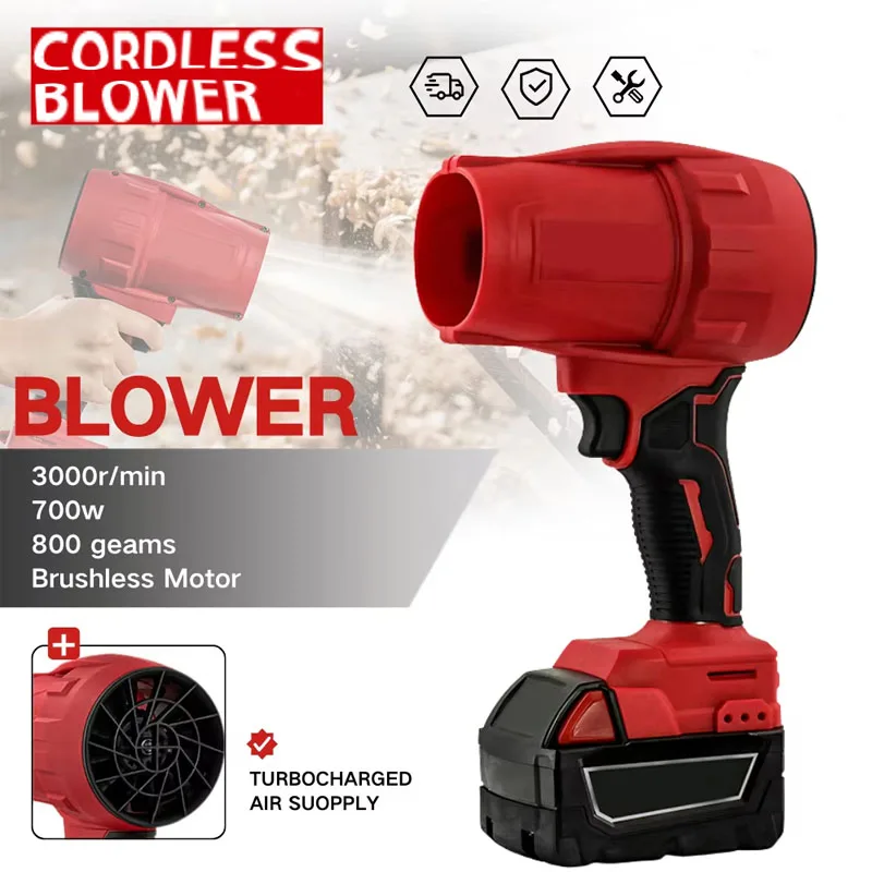 

Беспроводной турбовентилятор Milwaukee 30000 об/мин, ручной, мощный, бесщеточный, воздуходувка-сушилка, 18В, перезаряжаемый, для сдувания пыли