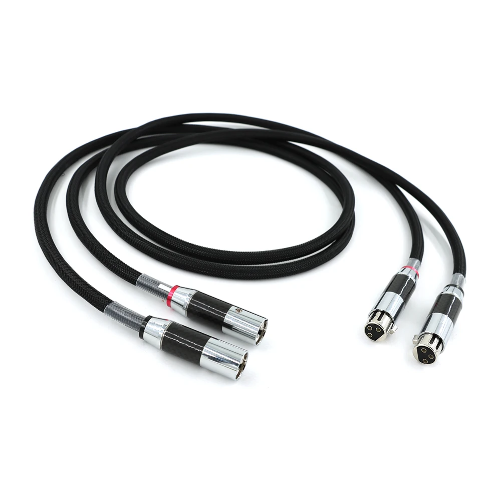 Pair Hi-end XLR Balanced Cable Furutech FA-220 Pure Copper HiFi Audio Amplifier Interconnect Line