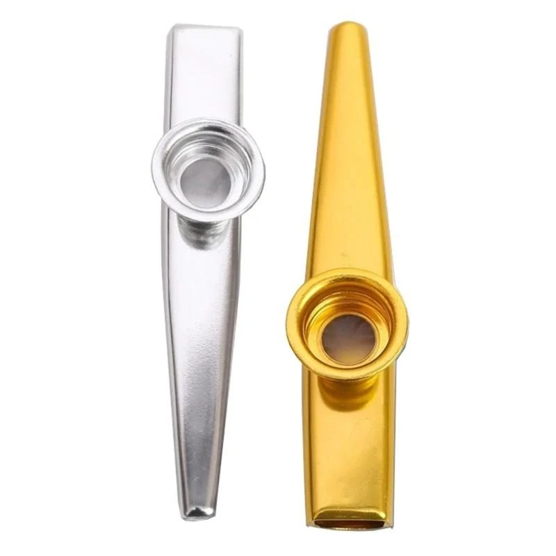 Artillux Metal Kazoo Portable with 10Pcs Flute Membranes Party Gift for Kids Music Beginners Musical Instruments Accessories