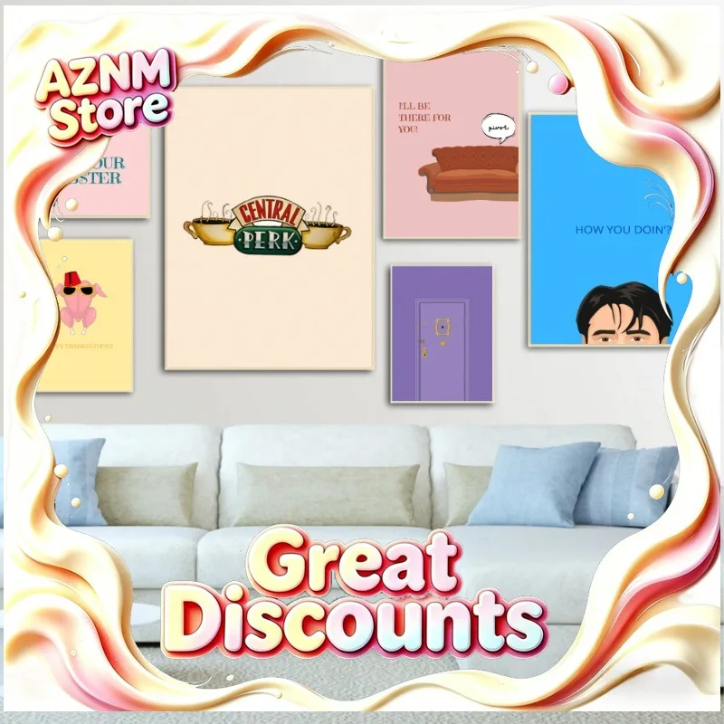 1pc frameless Canvas Painting Friends TV Show Joey Central Perk Posters and Prints Canvas Painting Minimalist Wall Art Pictur