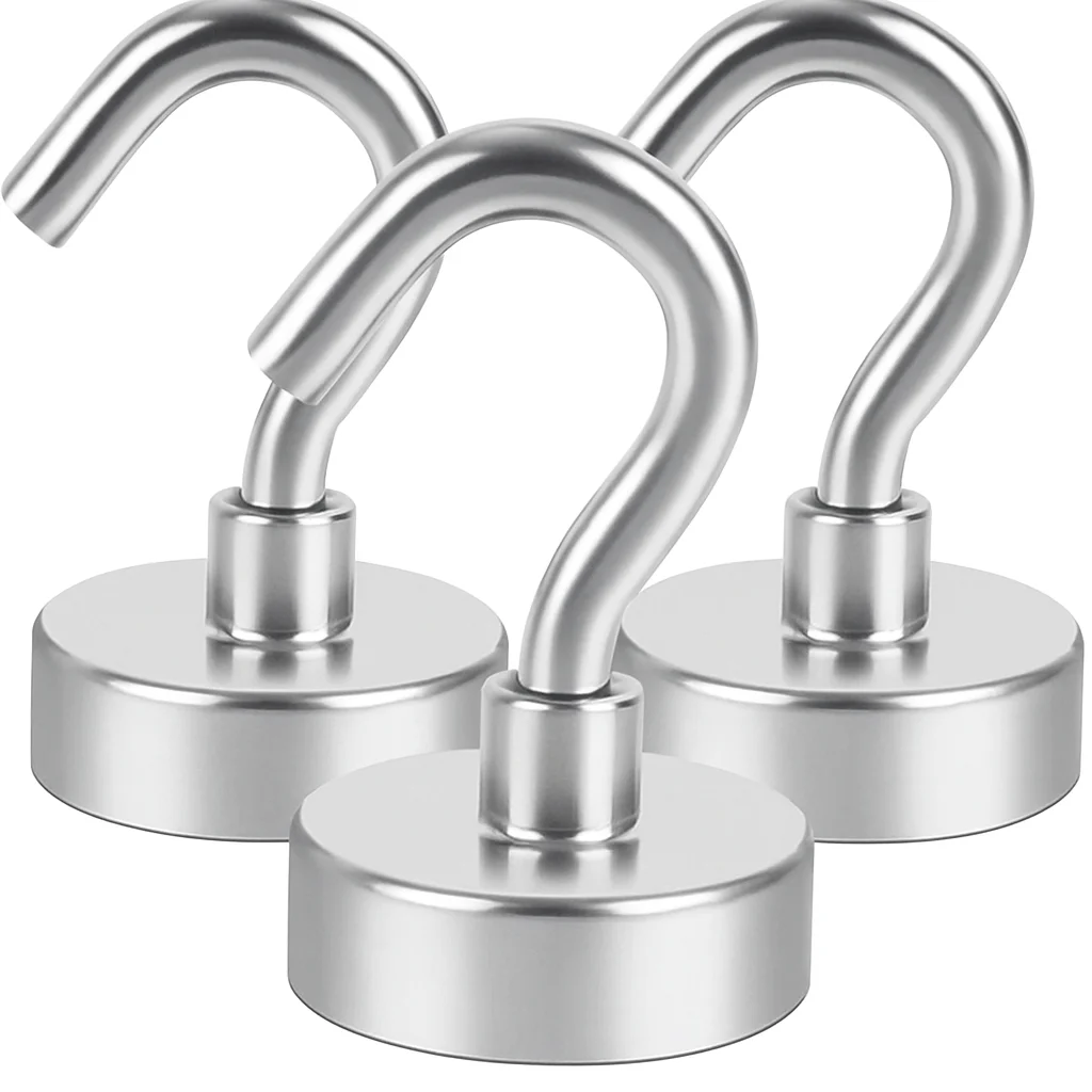 3pcs Magnetic Hooks, 25Lbs Strong Heavy Duty Cruise Magnet S-Hooks for Hangin