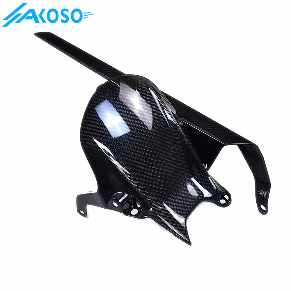 دراجة نارية ألياف الكربون الحاجز الخلفي سبلاش الطين الغبار الحرس قطعة من نسيج الخلفي المعانقة ل MT09 FZ09 2021-2024