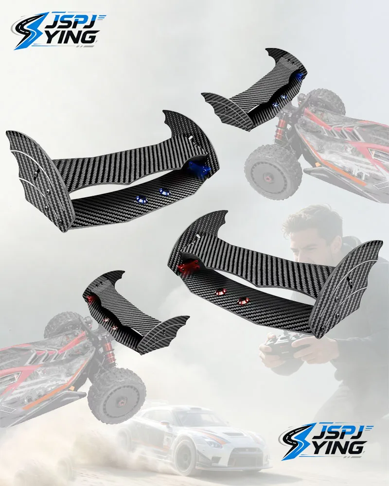 Carbon Fiber Adjustable Rear Spoiler Tail Wing for ARRMA 1/8 TYPHON RC Buggy, RC Car Upgrade OP Parts Accessories