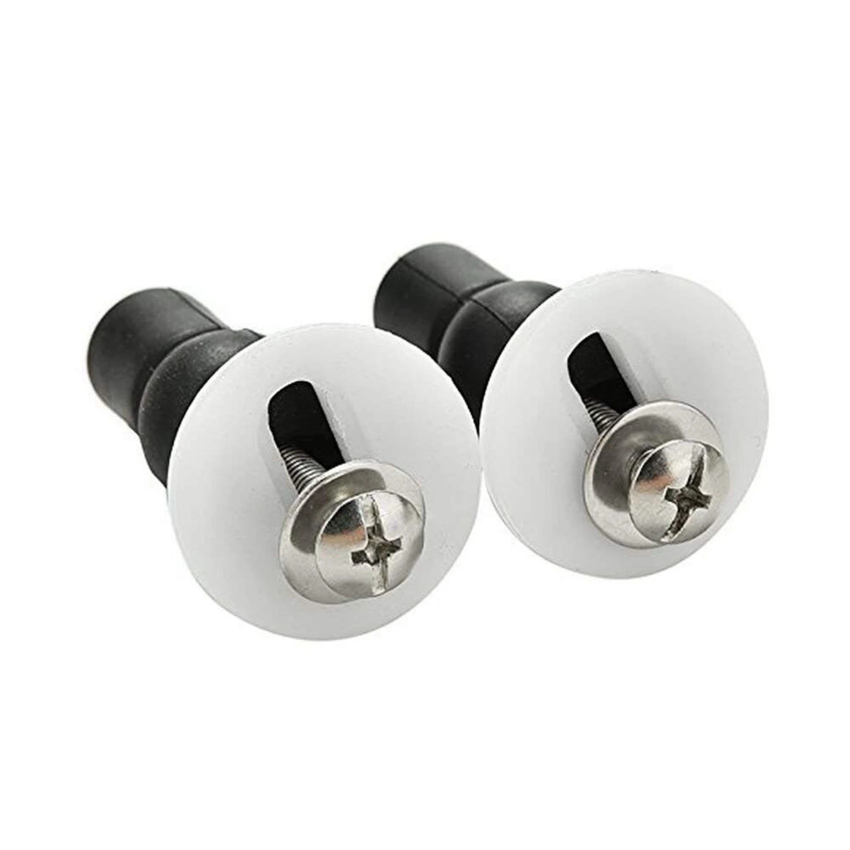 ABZC-Toilet Seat Top Fix Screws Fixings 4 Pairs Universal Expanding Rubber Screw Top Nuts Blind Hole Hinges Fittings 8Pcs