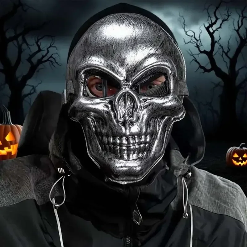Máscara de caveira aterrorizante, decoração de festa de halloween, esqueleto assustador, adereço para performance de dança fantasma, show assombrado e decoração assustadora