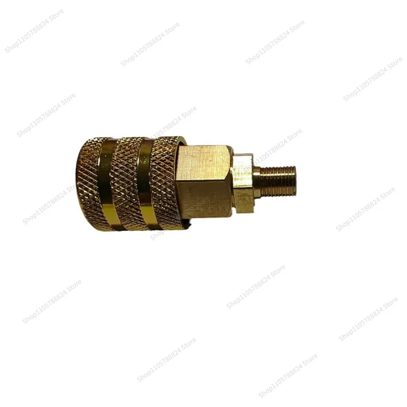 For open self-locking tire quick charging pipe inflator head quick plug connector copper car tire pressure gun meter tube