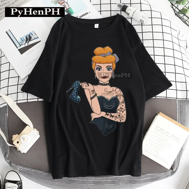 

Personalized Princess Graphic Printing Summer Luxury Brand Cotton Men's and Women's T-Shirts Short Sleeves Street Fashion